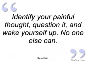 identify your painful thought byron katie