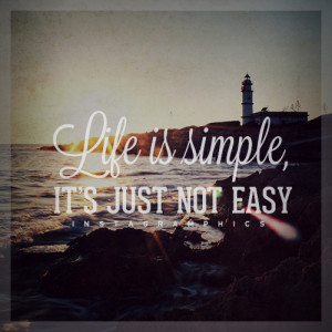 Life Is Simple Its Just Not Easy Quote Graphic