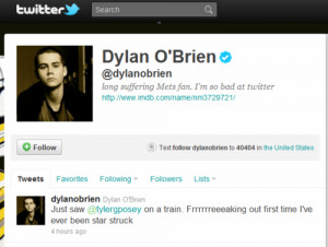 Tyler Posey & Dylan O'Brien Tweet