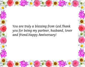 are truly a blessing from God.Thank you for being my partner, husband ...
