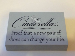 ... Wall Decor Wood Box Light Blue - Shoes can change your life quote