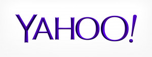 The official Yahoo! logo. The tracking is very tight and the kerning ...