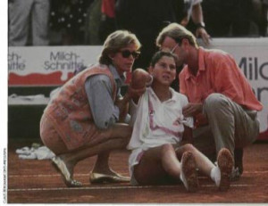 Monica Seles Being Stabbed