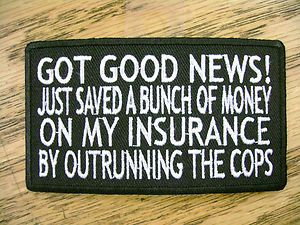 biker quotes | Got Good News Funny Sayings Vest Patch Motorcycle Biker ...