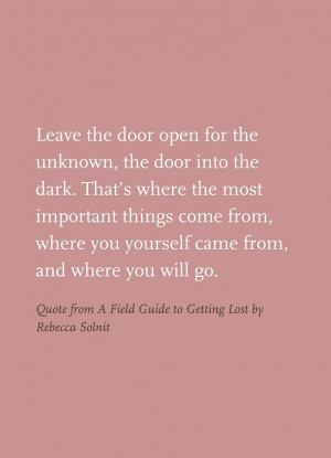 Field Guide to Getting Lost by Rebecca Solnit: The Doors, Books Film ...