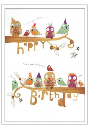 happy birthday with birds