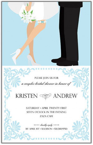 Happy Bridal Couple Shower Wedding Shower Invitations