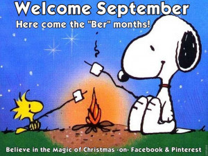 Welcome September! - Snoopy Quote