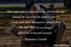 retirement-Men and women approaching retirement age should be recycled ...