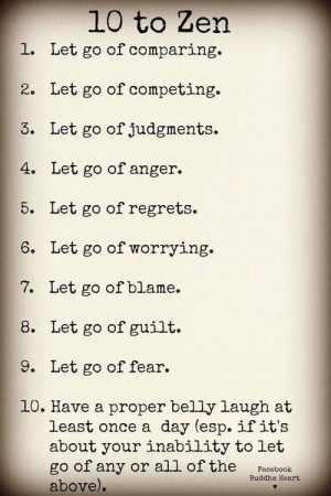 The language of letting go...