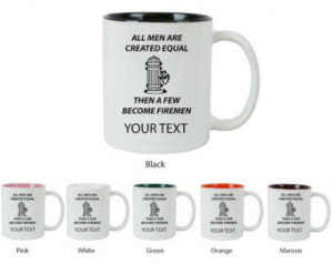 ... 11 Oz Ceramic Firefighter Quote Two-Tone Coffee Mug Cup Holiday Gift