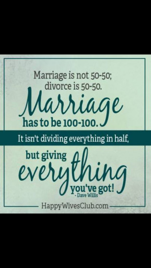 Marriage is NOT 50-50, IT IS 100-100!