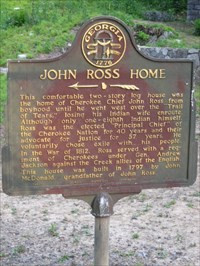 Above: photograph of John Ross, Cherokee leader).