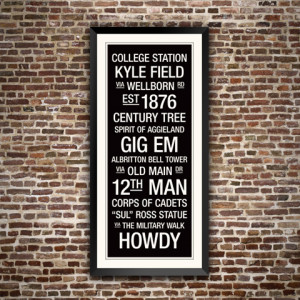 Texas-A-M-College-Town-Wall-Art-Framed-Subway-Art-Metro-Art-Bus-Scroll