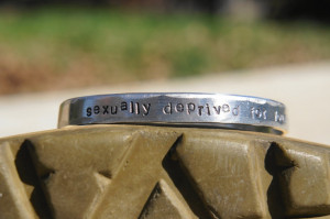 sexually deprived for your freedom. military jewelry. usmc usaf army ...