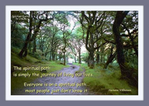 The spiritual path - photo with quote
