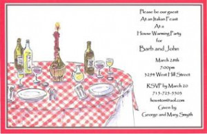 Italian Dinner Party Invitation Template