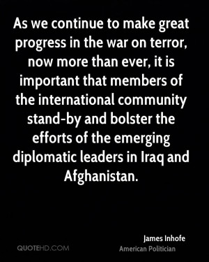 As we continue to make great progress in the war on terror, now more ...