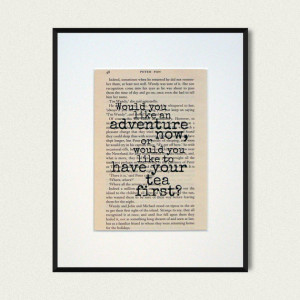 Peter Pan - Book Quote Print - Birthday Gift - Baby Shower Gift - New ...