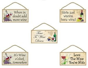 10-Wooden-Sign-Plaque-Kitchen-Decor-Funny-Wine-sayings-You-Choose ...