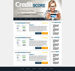 Credit Score Review 1 Landing Page Template