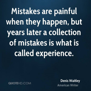 Mistakes are painful when they happen, but years later a collection of ...