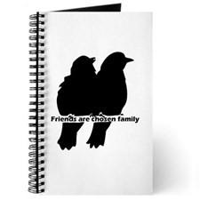 Friends Are Chosen Family Quote Cute Bird Journal for
