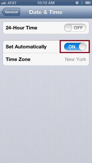 Step 6. Go back to Settings and turn on “Set Automatically” for ...