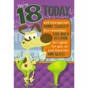 Words 'n' Wishes You're 18 Today - Unisex 18th Birthday Card