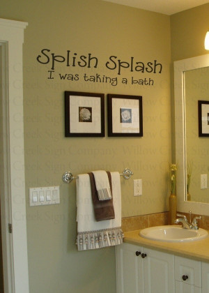 Splish Splash Vinyl Wall Lettering Words Quotes Art Bathroom We do ...