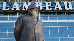 ... outside Lambeau Field is a constant reminder of his enduring impact