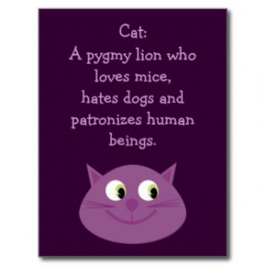 Funny Cat Quote Cute Customisable Charity Post Cards