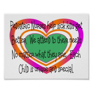 pediatric nurse poem heart posters