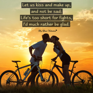 Sweet Love Picture Quote - Let us kiss and make up