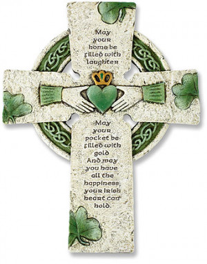 Irish Stoneresin Cross $20.00US 