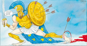 Cartoon: Achilles' Greek Heel
