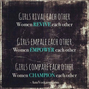 Girls vs. Women - Ann Voskamp quote