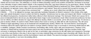 essay on othello and revenge