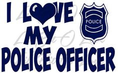 Love My Police Officer Vinyl Car Decal Cop Officer Girlfriend Wife ...