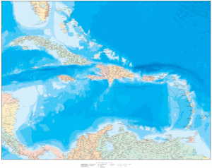 Caribbean Sea Chart Islands In Caribbean Seas Map Of The Caribbean Sea ...