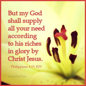 Bible Verse #9: God's Riches and Provision