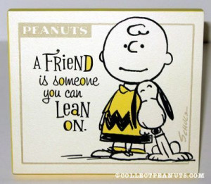 Charlie Brown & Snoopy 'A Friend' Plaque