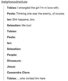 Tobias, Peeta, and Ian talk about their struggles with love...and ...