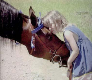 Tennessee Walker Horse with a little girl in horses!♥ by