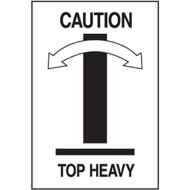 ... Transportation Supplies / Labels / Caution Top Heavy Shipping Labels