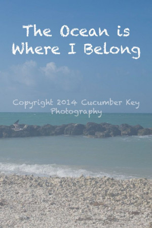 The Ocean is Where I Belong Quote Digital Download by CucumberKey, $8 ...