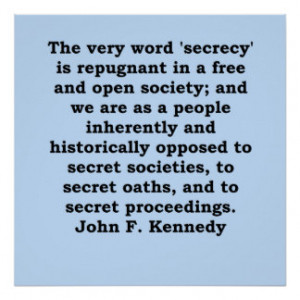 John F Kennedy Quotes Posters & Prints