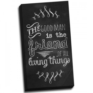 Chalk Quotes on Canvas: Friends of Living Things