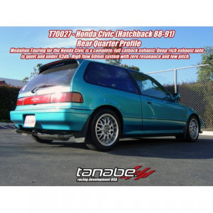 Tanabe Medalion Touring Exhaust Honda Civic EF Hatch (88-91) T70027