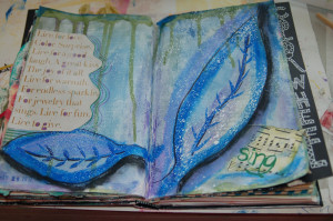 Toned it down a bit with gesso and wiped it down a bit.